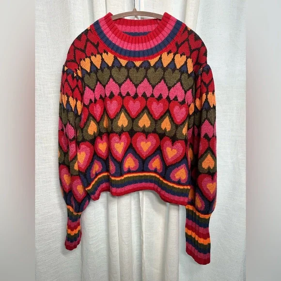 FARM Rio Multicolor Heart Sweater - Picture 5 of 11